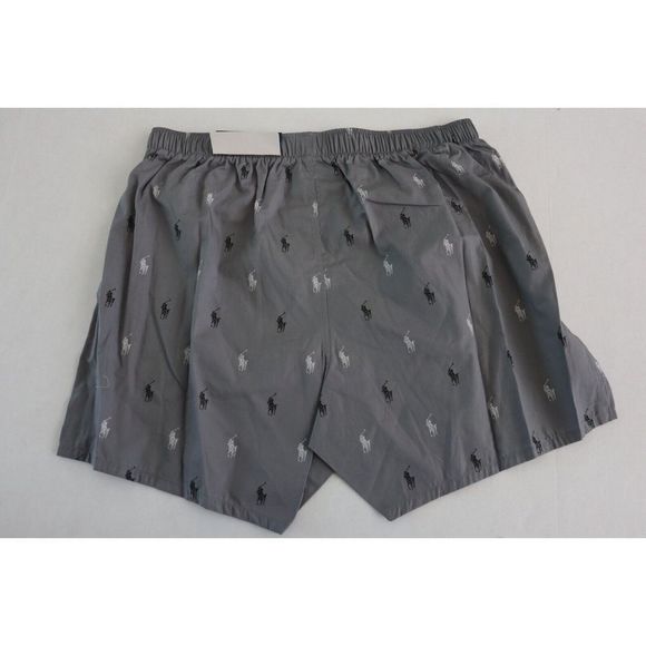 Polo Ralph Lauren R382RL Men's Sz XL Gray Allover Pony Print Classic Fit Boxers - Picture 2 of 4